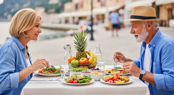 Manger équilibré en voyage : repères simples pour les seniors globe-trotteurs